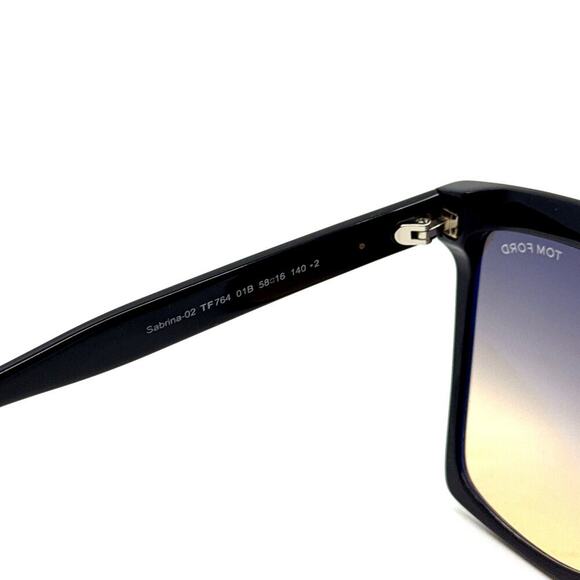 New, TOM FORD Sabrina-02 Sunglasses TF764 01B Authentic - Picture 12 of 15